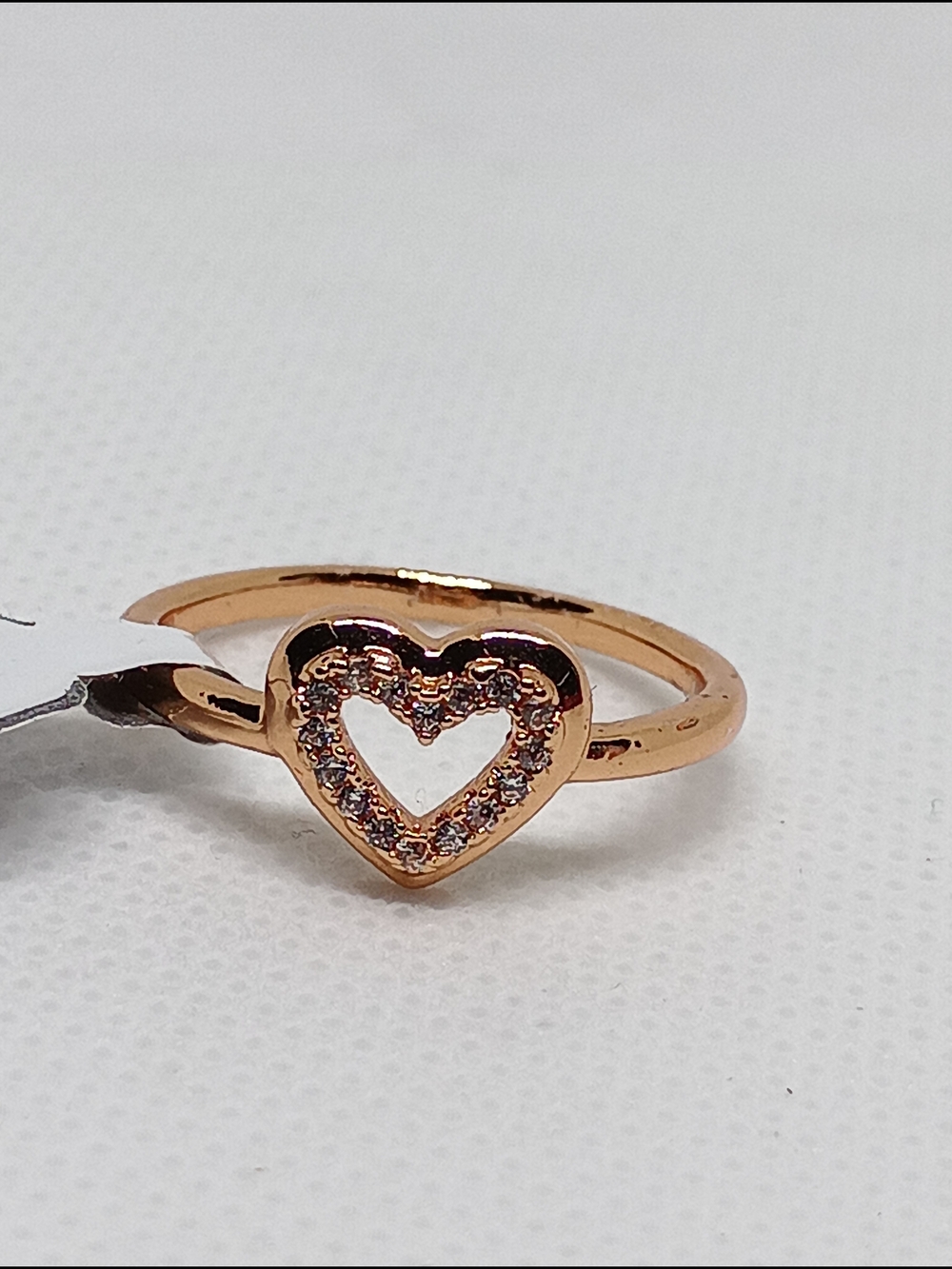 Gold Heart Ring Crystals..Read Description Size 7.75
